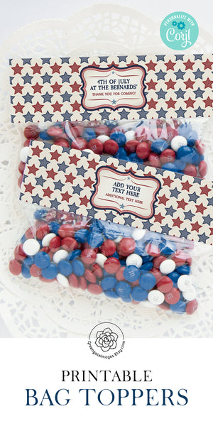 Patriotic Bag Toppers - Americana Stars