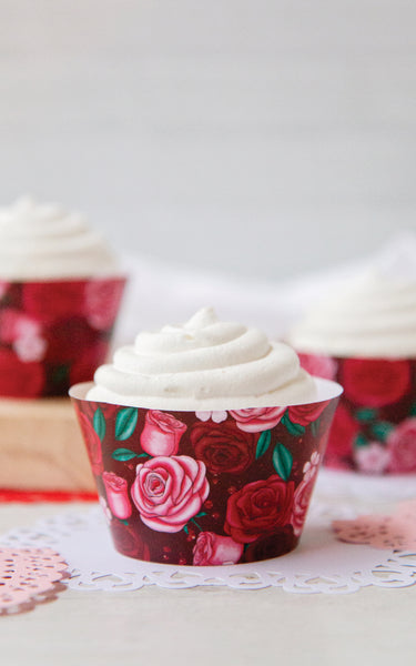 Valentine's Day/Roses Cupcake Wrappers