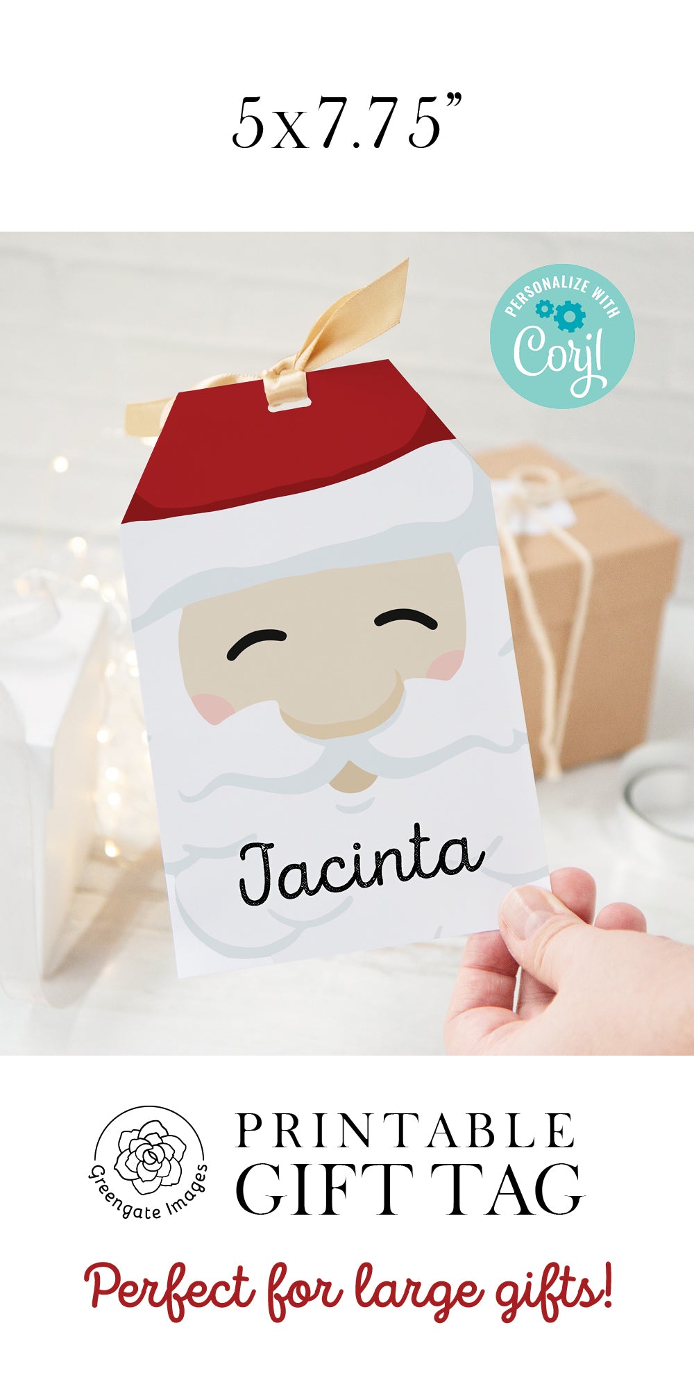 jumbo-gift-tag-santa-claus-greengate-images for Free Large Printable Gift Tags Jumbo Gift Tag - Santa Claus – Greengate Images for Free Large Printable Gift Tags