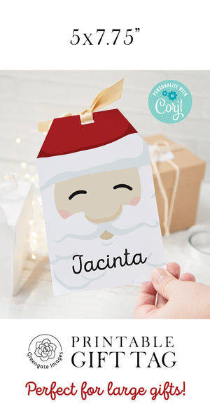 Jumbo Gift Tag - Santa Claus