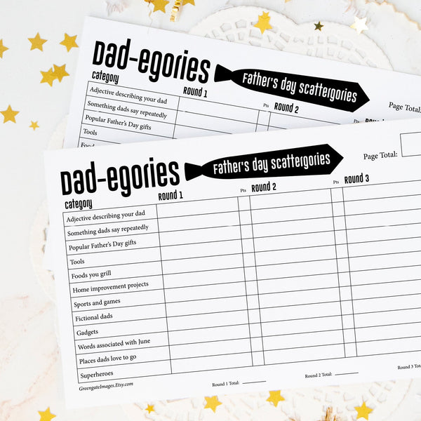 Father's Day Scattergories