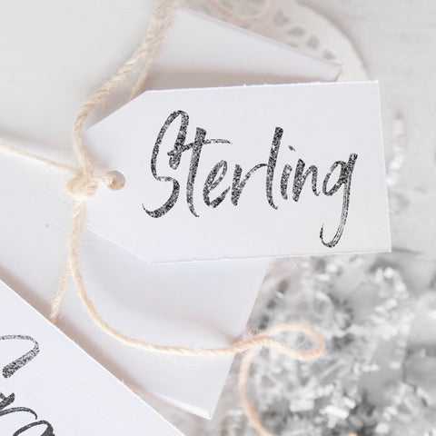 Silver Name Gift Tags
