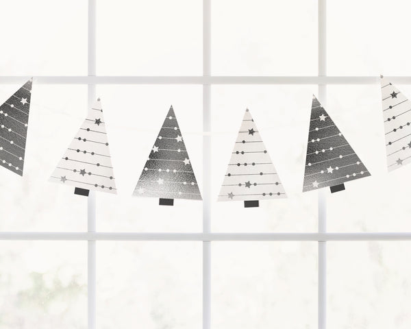 Silver Christmas Tree Garland