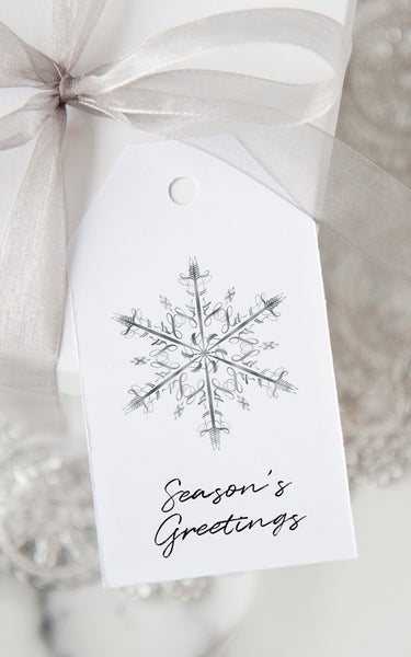Silver Snowflake Gift Tags