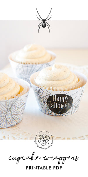 Spiderweb Halloween Cupcake Wrapper