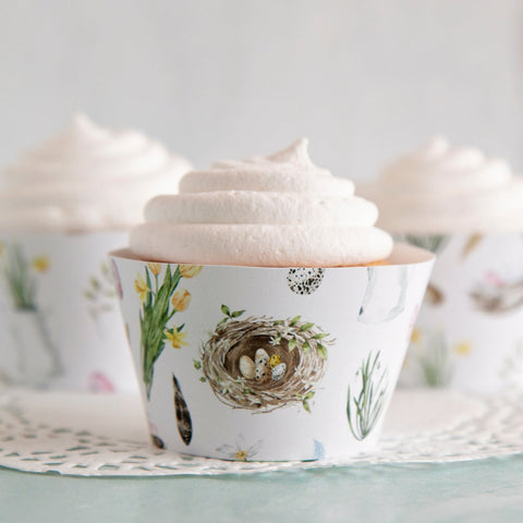 Spring Cupcake Wrapper - Natural Elements