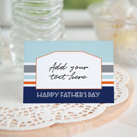 Striped Place Card - Masculine/Father's Day