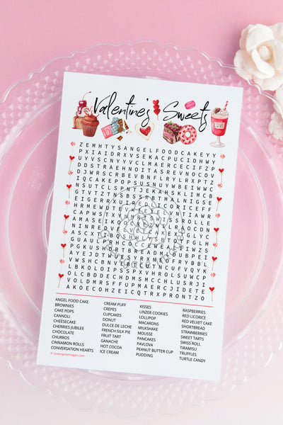 Valentine's Sweets Word Search