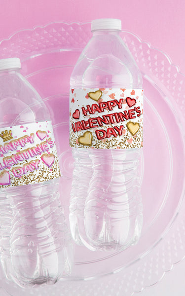 Valentine's / Galentine's Day Water Bottle Label Duo