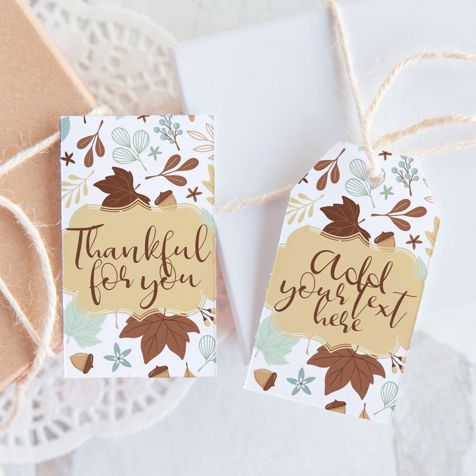 Thanksgiving / Fall Leaves Gift Tag