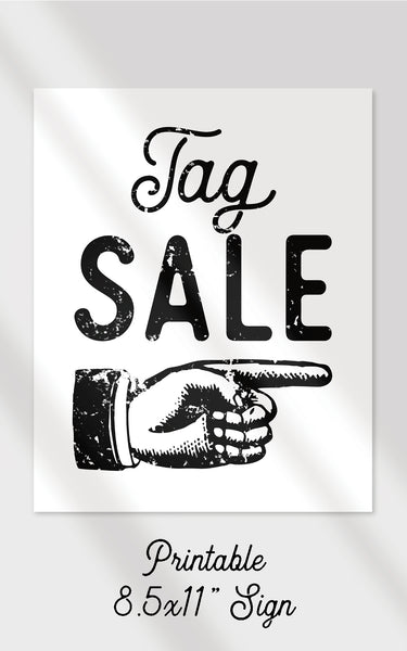 8.5x11" Tag Sale Signs