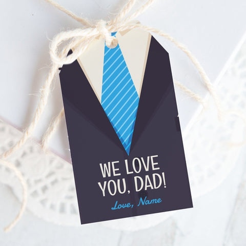 Suit and Tie Gift Tag - Masculine/Father's Day