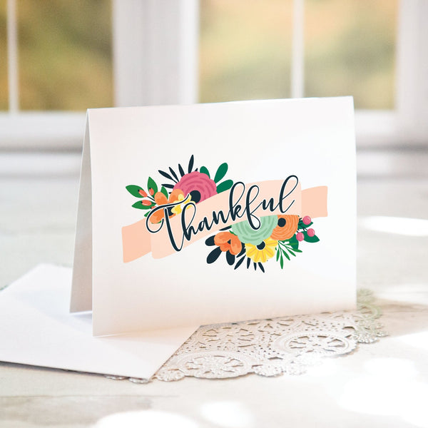 Floral Thankful Card
