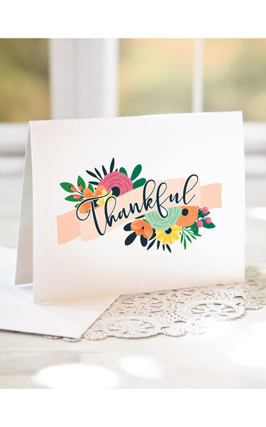 Floral Thankful Card