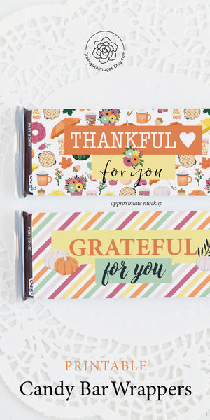 Thankful/Grateful Candy Bar Wrapper Duo