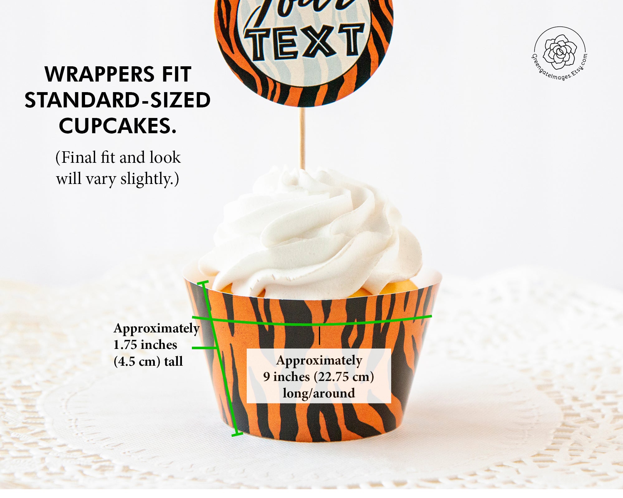 Tiger Print Cupcake Wrappers + Toppers – Greengate Images tiger-print-cupcake-wrappers-toppers-greengate-images