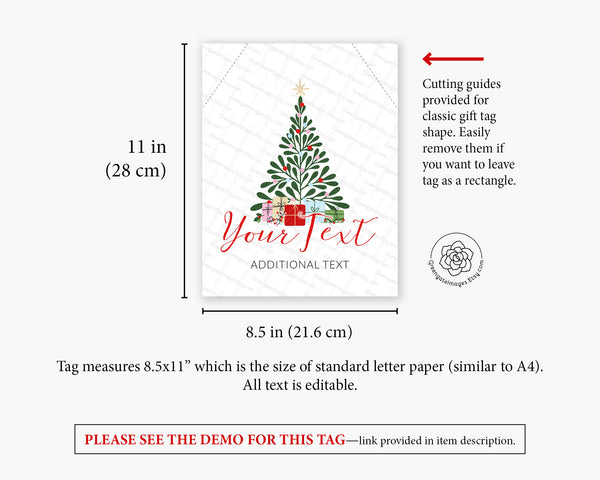 XL Giant Gift Tag - Christmas Tree