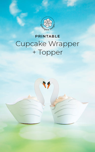 White Swan Cupcake Wrappers