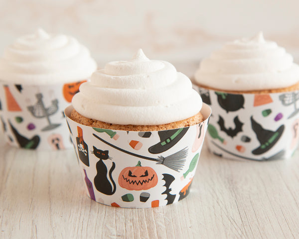 Witchy Halloween Cupcake Wrappers