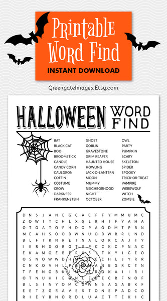 Halloween Word Find