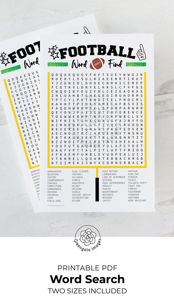 football word search